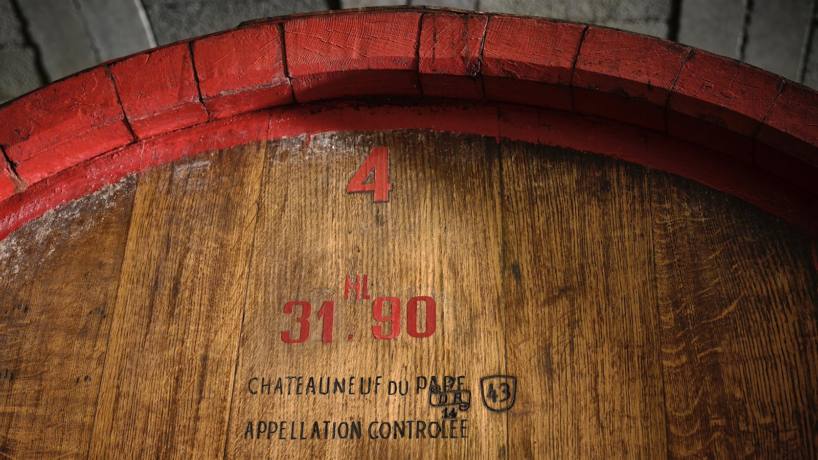 Close-up on a barrel from Domaine des Bosquets in France’s Northern Rhône Valley